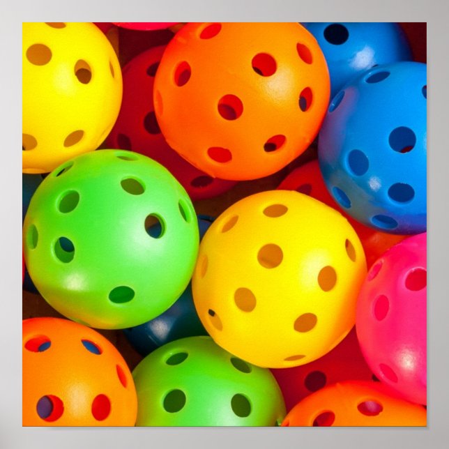 Pickleball Colorful Poster (Front)