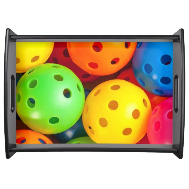 Pickleball Colorful Serving Tray (Front)