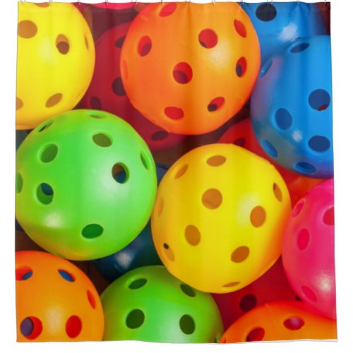 Pickleball Colorful Shower Curtain
