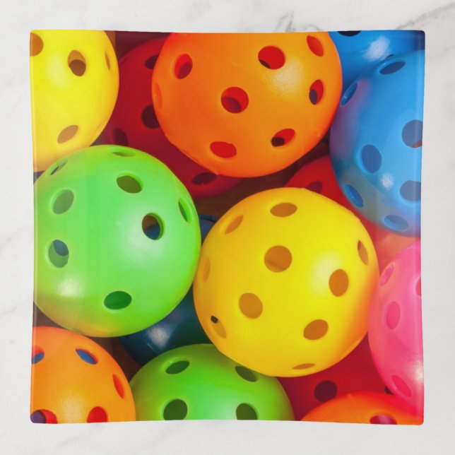 Pickleball Colorful Trinket Tray (Front)