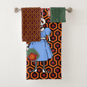 Pickleball Come Play with Us Horror Movie Twins Bath Towel Set