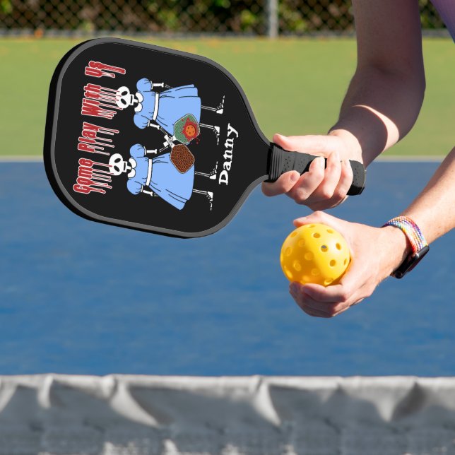 Pickleball Come Play with Us Horror Twins Personal Carbon Fiber Pickleball Paddle (Insitu)