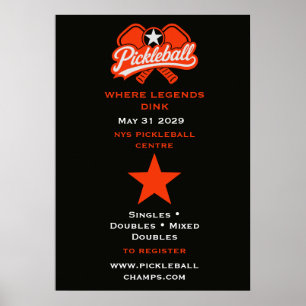 Pickleball Competition Tournement Poster