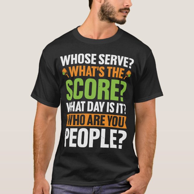 Pickleball Confusion: Humor & Play on Court T-Shirt (Front)