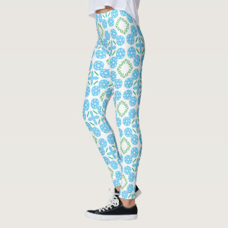 Pickleball Cool Burst Geometric Sport Pattern Leggings