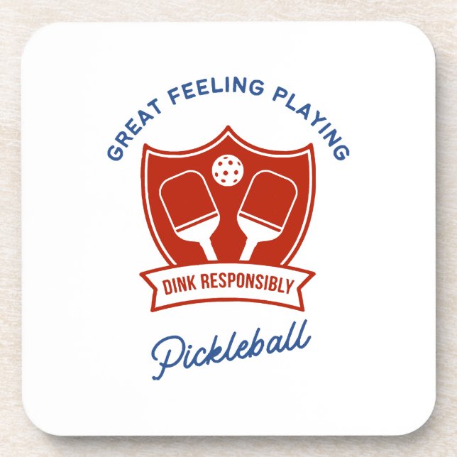Pickleball cool design to wear beverage coaster (Front)