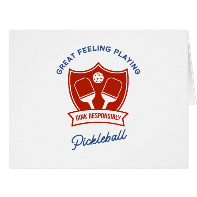 Pickleball cool design to wear cards (Front Horizontal)