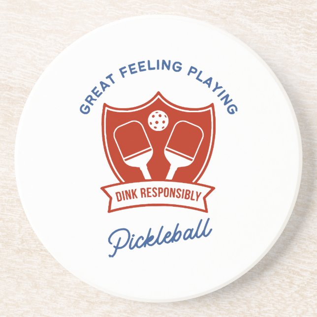 Pickleball cool design to wear coaster (Front)