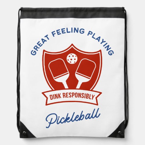 Pickleball cool design to wear drawstring bag