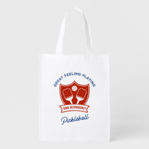 Pickleball cool design to wear grocery bag