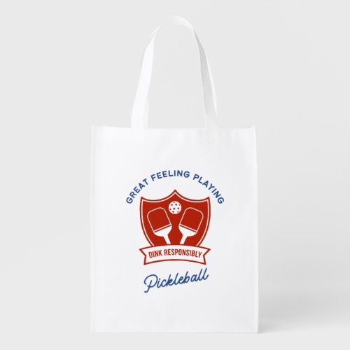 Pickleball cool design to wear grocery bag