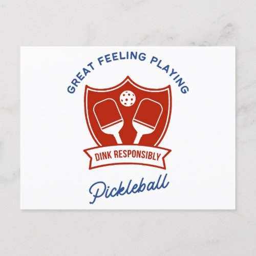 Pickleball cool design to wear holiday postcard
