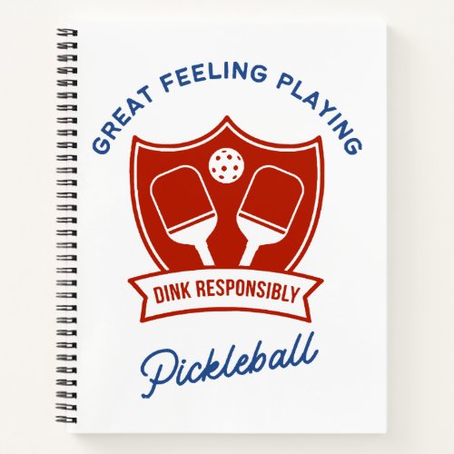 Pickleball cool design to wear notebook