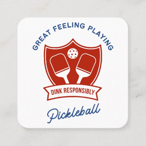 Pickleball cool design to wear square business card