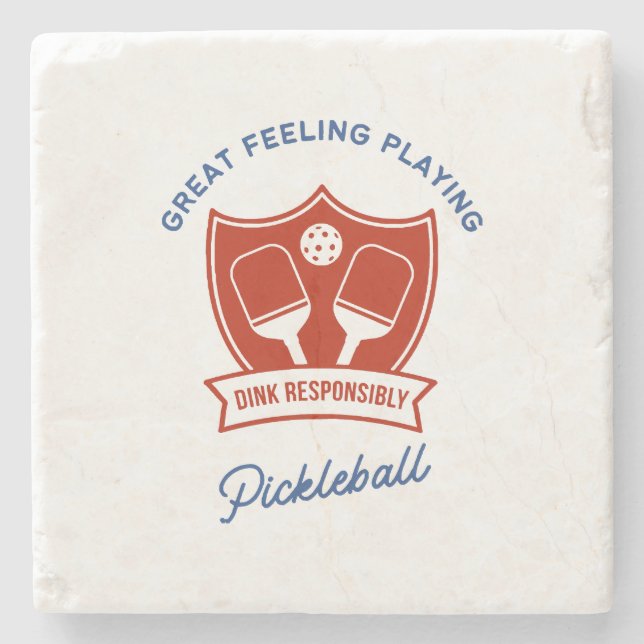 Pickleball cool design to wear stone coaster (Front)
