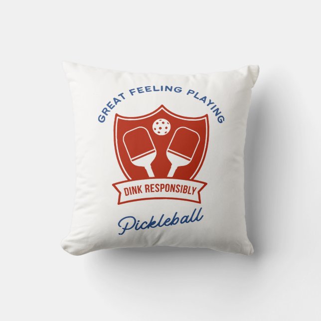 Pickleball cool design to wear throw pillow (Front)