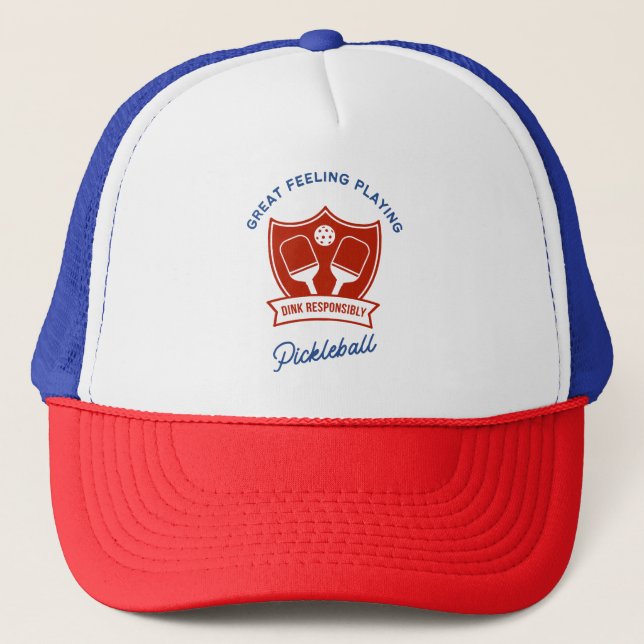 Pickleball cool design to wear trucker hat (Front)
