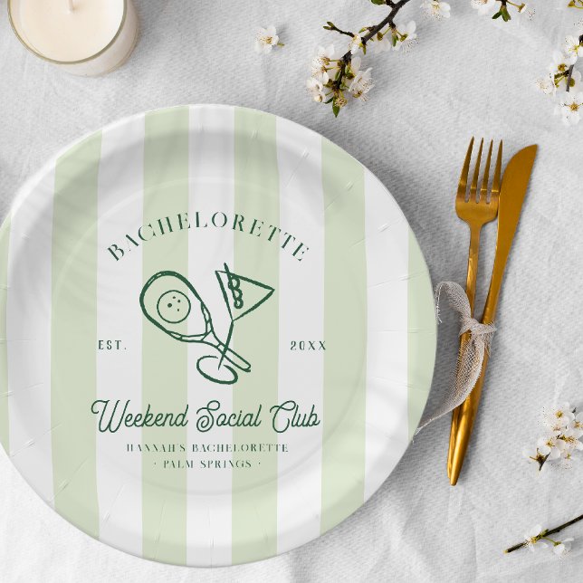 Pickleball Country Club | Bachelorette  Paper Plates (Creator Uploaded)