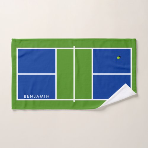 Pickleball Court Custom Name  Hand Towel