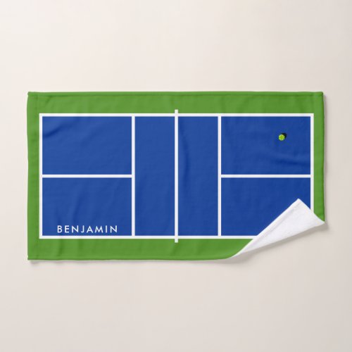 Pickleball Court Custom Name  Hand Towel