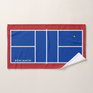 Pickleball Court Custom Name  Hand Towel