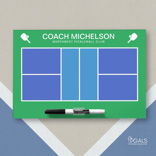 Pickleball Court Diagram for Pickleball Coaching  Dry Erase Board