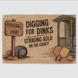 Pickleball Court Digging For Dinks Welcome Mat