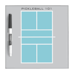 Pickleball court dry erase whiteboard for coach