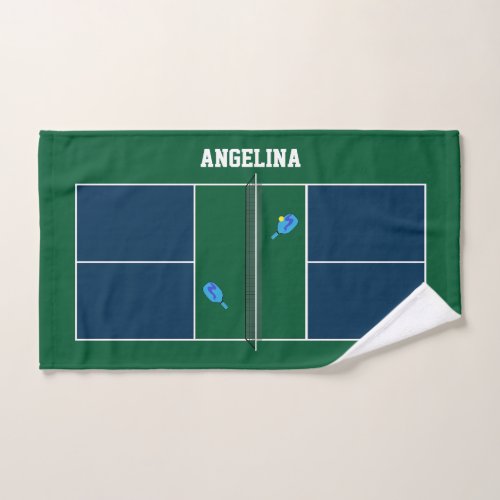 Pickleball Court Personalized Hand Towel