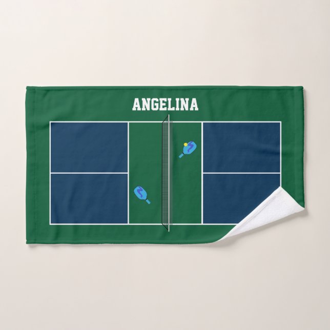 Pickleball Court Personalized Hand Towel (Hand Towel)
