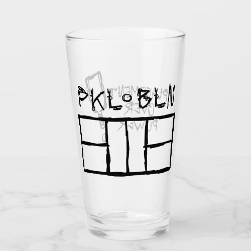 Pickleball Court Pint Glass Cup