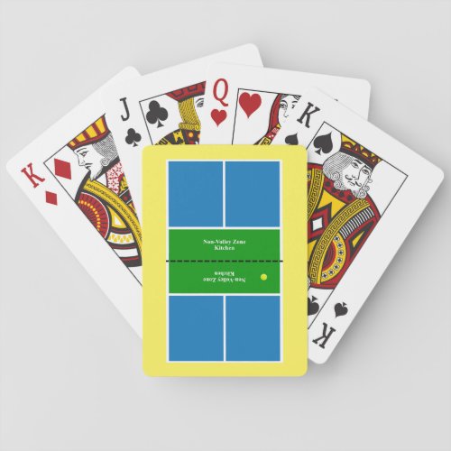 Pickleball Court Playing Cards