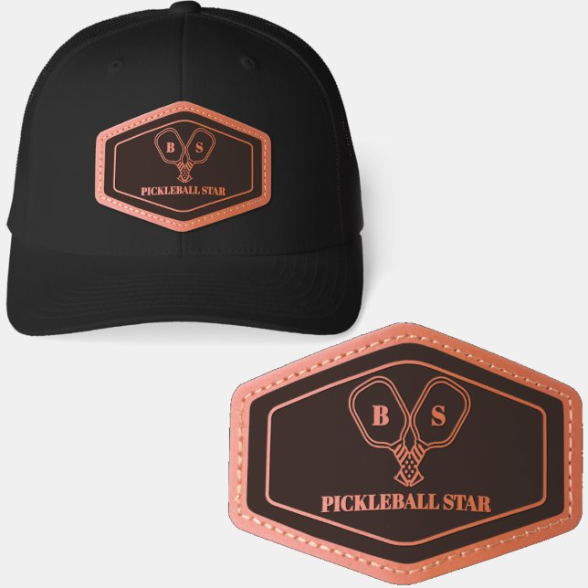 Pickleball Court Star -  Leather Patch Hat (Creator Uploaded)