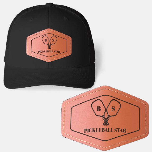 Pickleball Court Star -  Leather Patch Hat (Creator Uploaded)