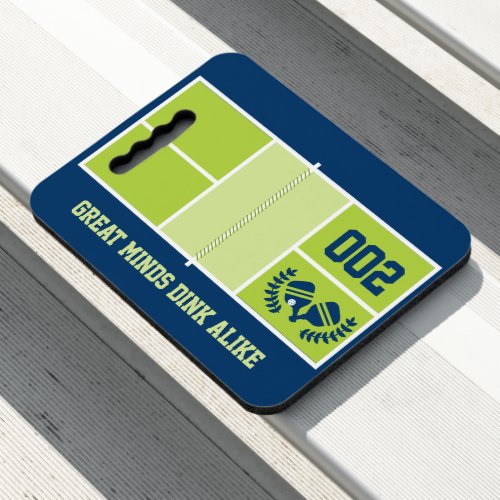 Pickleball court with custom text and background  seat cushion