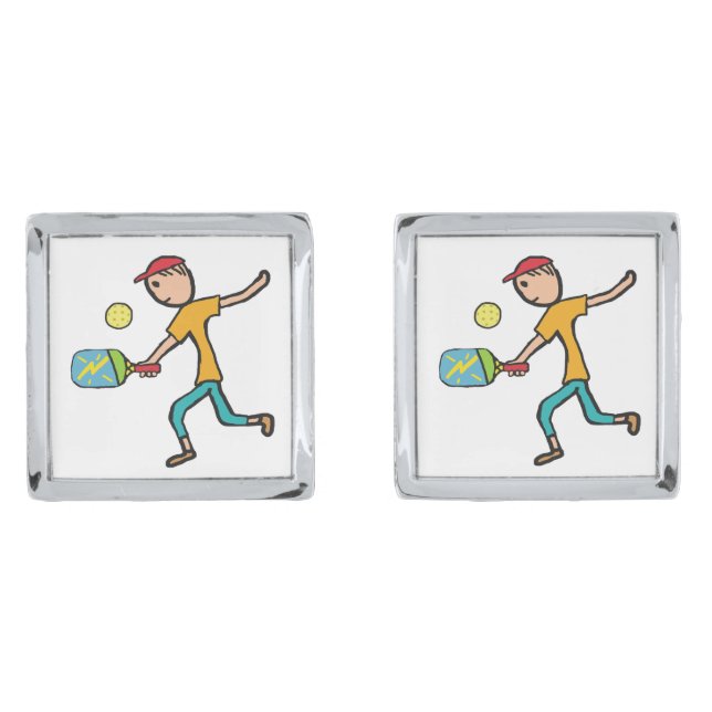 Pickleball Cufflinks (Front)