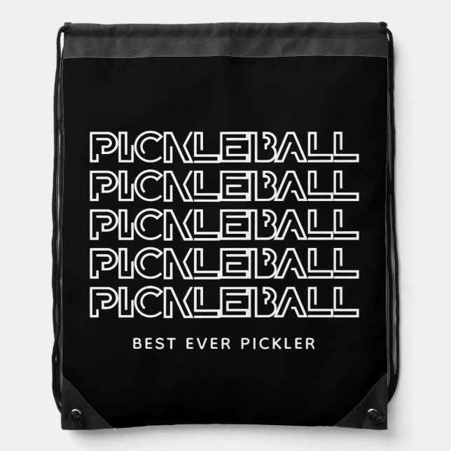 PICKLEBALL Custom Best Ever Pickler  Drawstring Bag (Front)