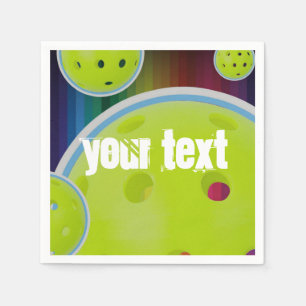 Pickleball Customize Personalize Pickle Ball Fun Napkins