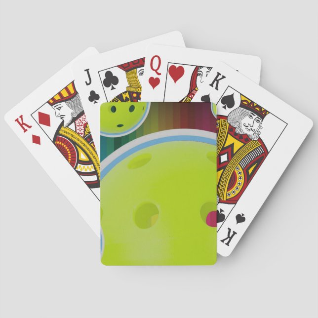 Pickleball Customize Personalize Pickle Ball Fun Poker Cards (Back)
