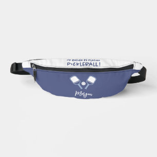 Pickleball Cute Cusomizable Name Fun Blue Sports Fanny Pack