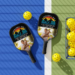 Pickleball Dad | Custom Photo Pickleball Paddle<br><div class="desc">Featuring a fun pickleball logo "Like A Regular Dad But Way Cooler" with a spot for your names. One full photo on the front. Add as many photos as you would like to the reverse side! Whether it's his birthday, Father's Day, Christmas or another special occasion, surprise dad with a...</div>
