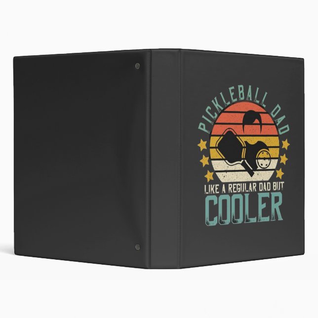 Pickleball Dad Like A Regular Dad But Cooler 3 Ring Binder (Background)