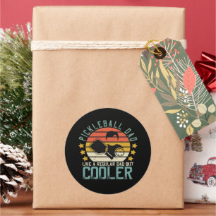 Pickleball Dad Like A Regular Dad But Cooler Classic Round Sticker