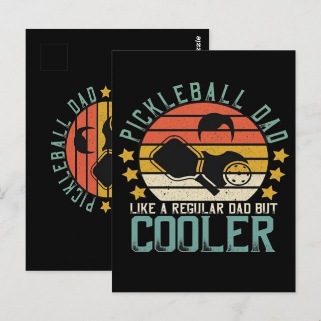 Pickleball Dad Like A Regular Dad But Cooler Postcard (Front/Back)