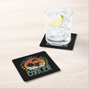 Pickleball Dad Like A Regular Dad But Cooler Square Paper Coaster