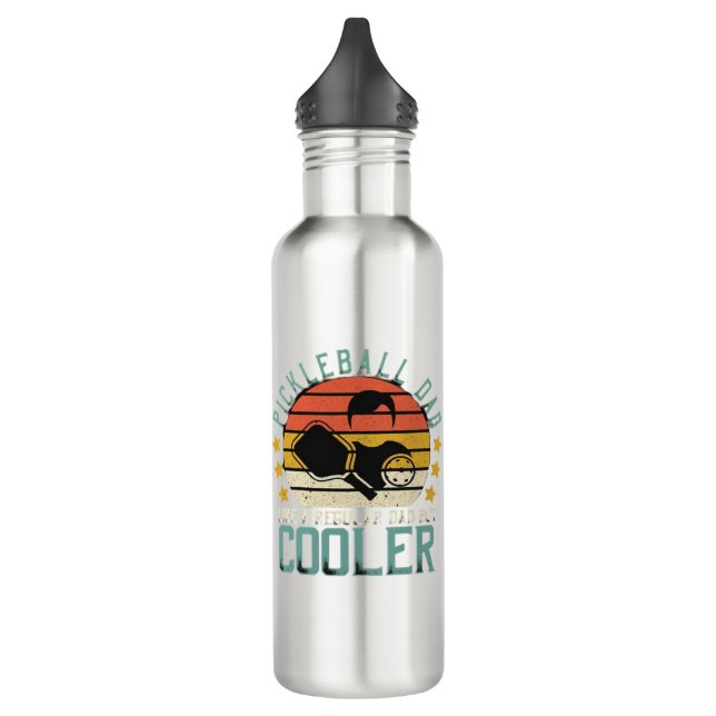 Pickleball Dad Like A Regular Dad But Cooler Stainless Steel Water Bottle (Left)