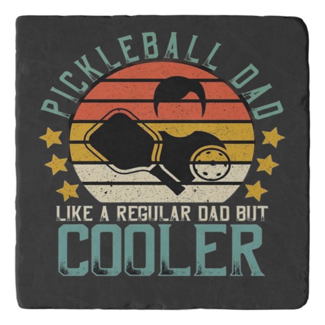 Pickleball Dad Like A Regular Dad But Cooler Trivet (Front)