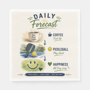 Pickleball daily life Forecast Napkins
