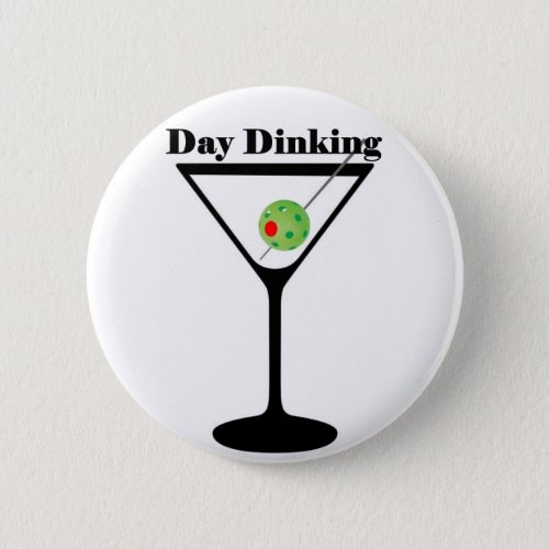 Pickleball Day Dinking Martini Pickleball Olive Button