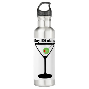 Pickleball Day Dinking Martini Pickleball Olive Stainless Steel Water Bottle